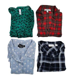 4 Sheer Long Sleeve Polyester Office Shirts S (Express, About a Girl, NY&Co)